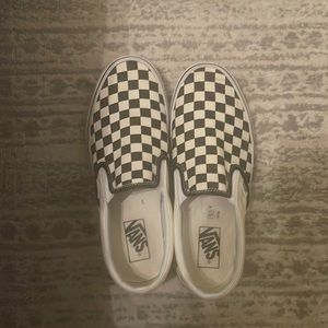 Vans Checkered Slip Ons Size 9